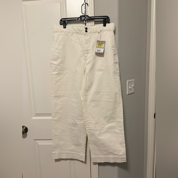 Everlane The Organic Wide-Leg Pant NWT 14 Color Bone - Picture 9 of 15